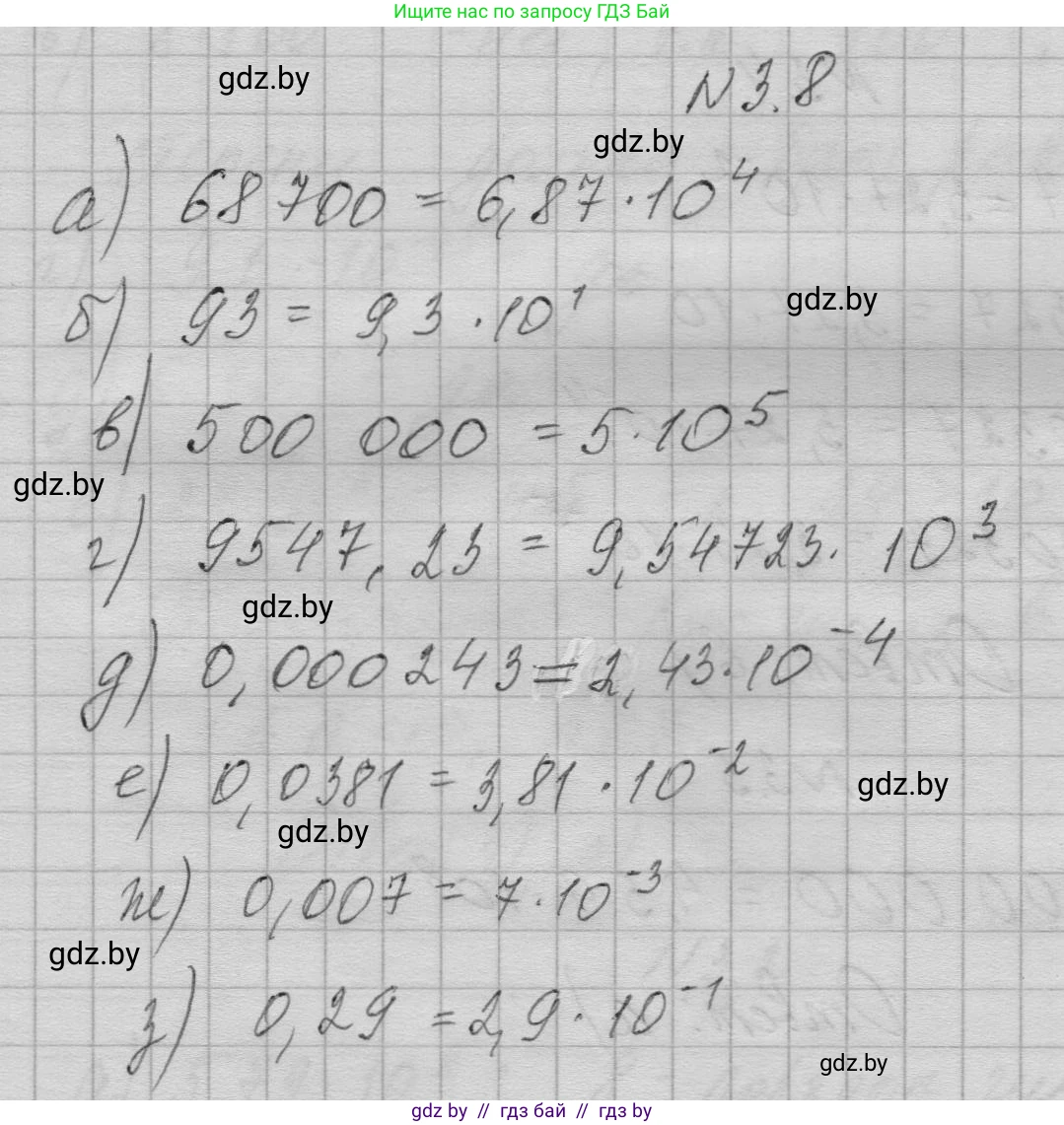 Алгебра, 7-9 класс Сборник задач, авторы: Арефьева Ирина Глебовна, Пирютко Ольга Николаевна, издательство Народная асвета, Минск, 2020, страница 22, номер 3.8, Решение