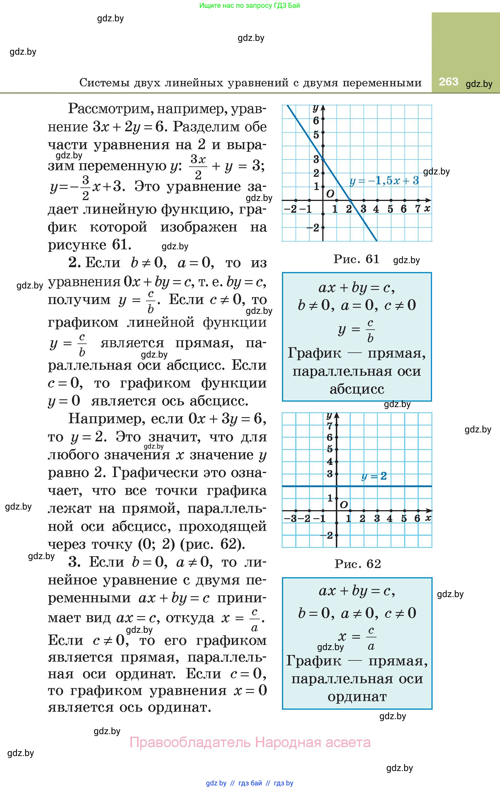Алгебра, 7 класс Учебник, авторы: Арефьева Ирина Глебовна, Пирютко Ольга Николаевна, издательство Народная асвета, Минск, 2022, зелёного цвета, страница 263