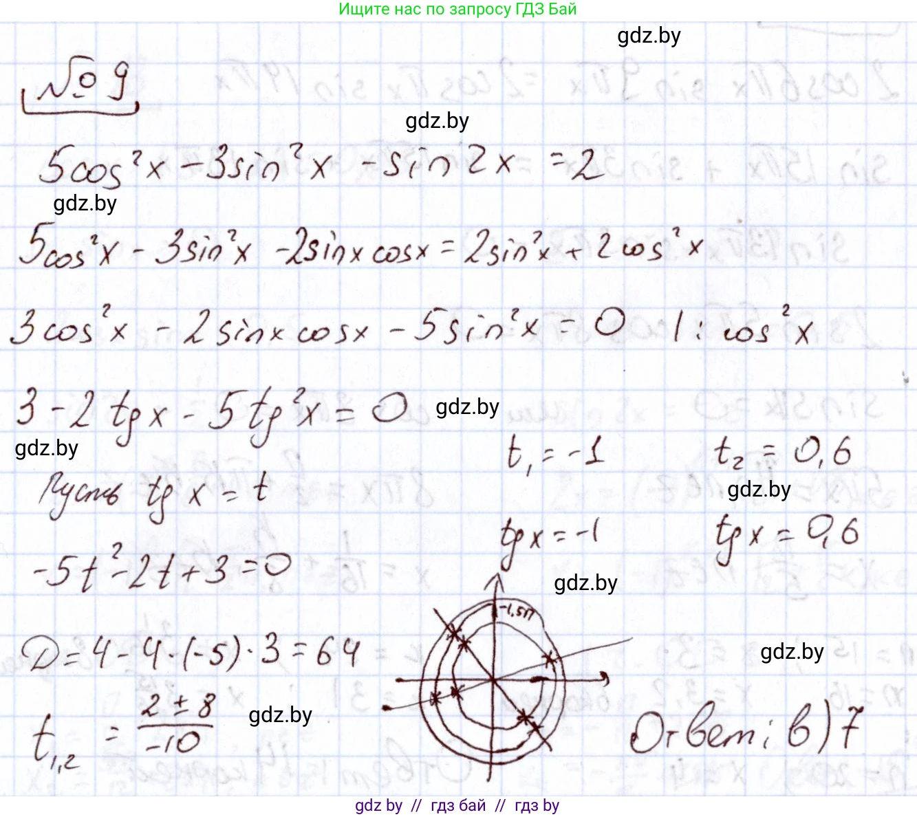 Алгебра, 11 класс Учебник, авторы: Арефьева Ирина Глебовна, Пирютко Ольга Николаевна, издательство Народная асвета, Минск, 2020, бирюзового цвета, страница 247, номер 9, Решение