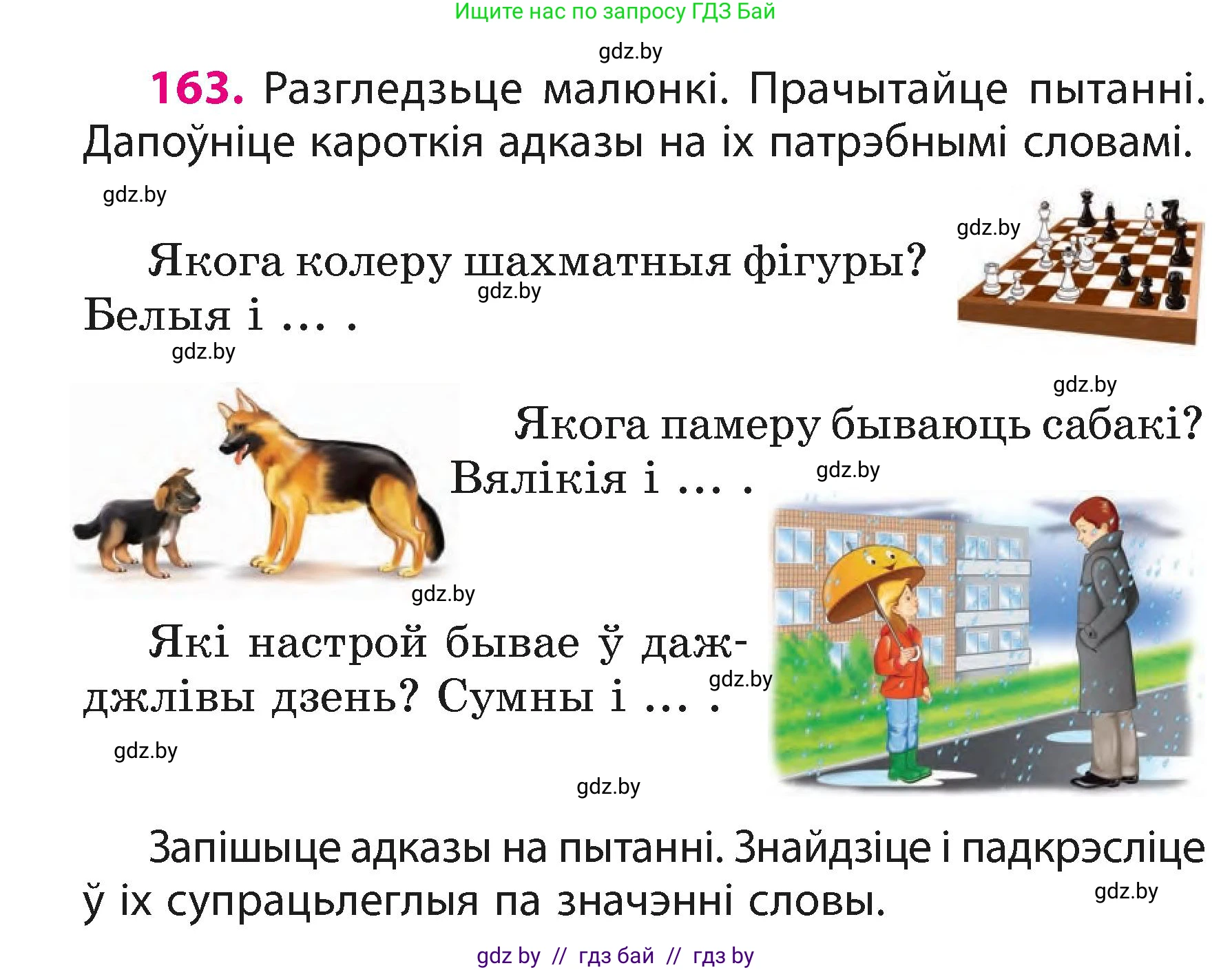 Белорусский язык (Беларуская мова), 3 класс Учебник, автор: Свірыдзенка Вольга Іванаўна, издательство Нацыянальны інстытут адукацыі, Минск, 2023, зелёного цвета, Частка 1, страница 100, номер 163, Условие