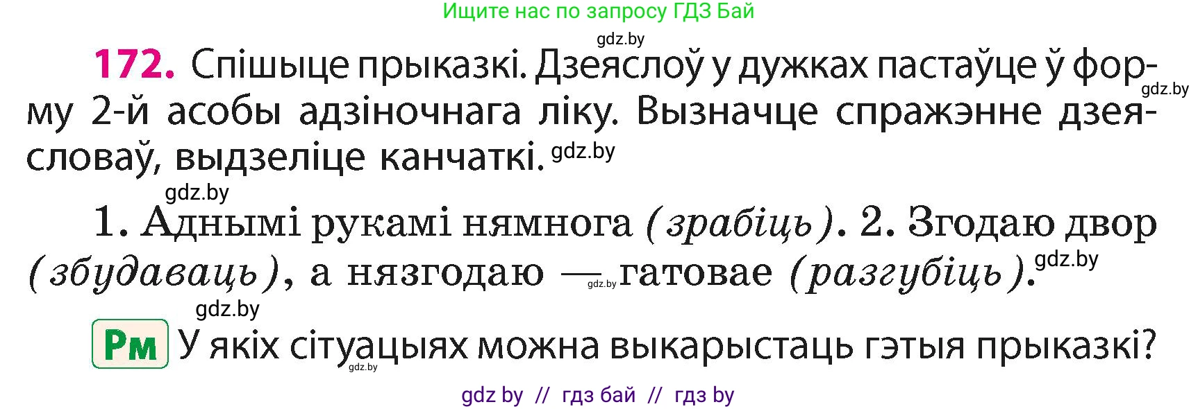 Белорусский язык (Беларуская мова), 4 класс Учебник, автор: Свірыдзенка Вольга Іванаўна, издательство Нацыянальны інстытут адукацыі, Минск, 2024, голубого цвета, Частка 2, страница 101, номер 172, Условие 2024