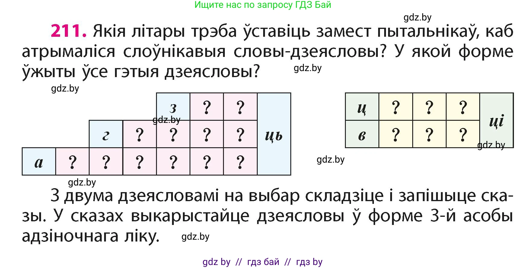 Белорусский язык (Беларуская мова), 4 класс Учебник, автор: Свірыдзенка Вольга Іванаўна, издательство Нацыянальны інстытут адукацыі, Минск, 2024, голубого цвета, Частка 2, страница 118, номер 211, Условие 2024