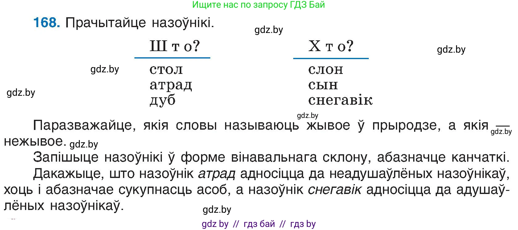 Белорусский язык (Беларуская мова), 6 класс Учебник, авторы: Валочка Ганна Міхайлаўна, Зелянко Вольга Уладзіміраўна, Мартынкевіч Святлана Васільеўна, Якуба Святлана Міхайлаўна, Бажкова Т І, издательство Акадэмія адукацыі, Минск, 2025, страница 84, номер 168, Условие 2025