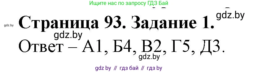 Биология, 6 класс рабочая тетрадь, авторы: Лисов Николай Дмитриевич, Борщевская Елена Валерьевна, издательство Аверсэв, Минск, 2021, жёлтого цвета, страница 93, номер 1, Решение