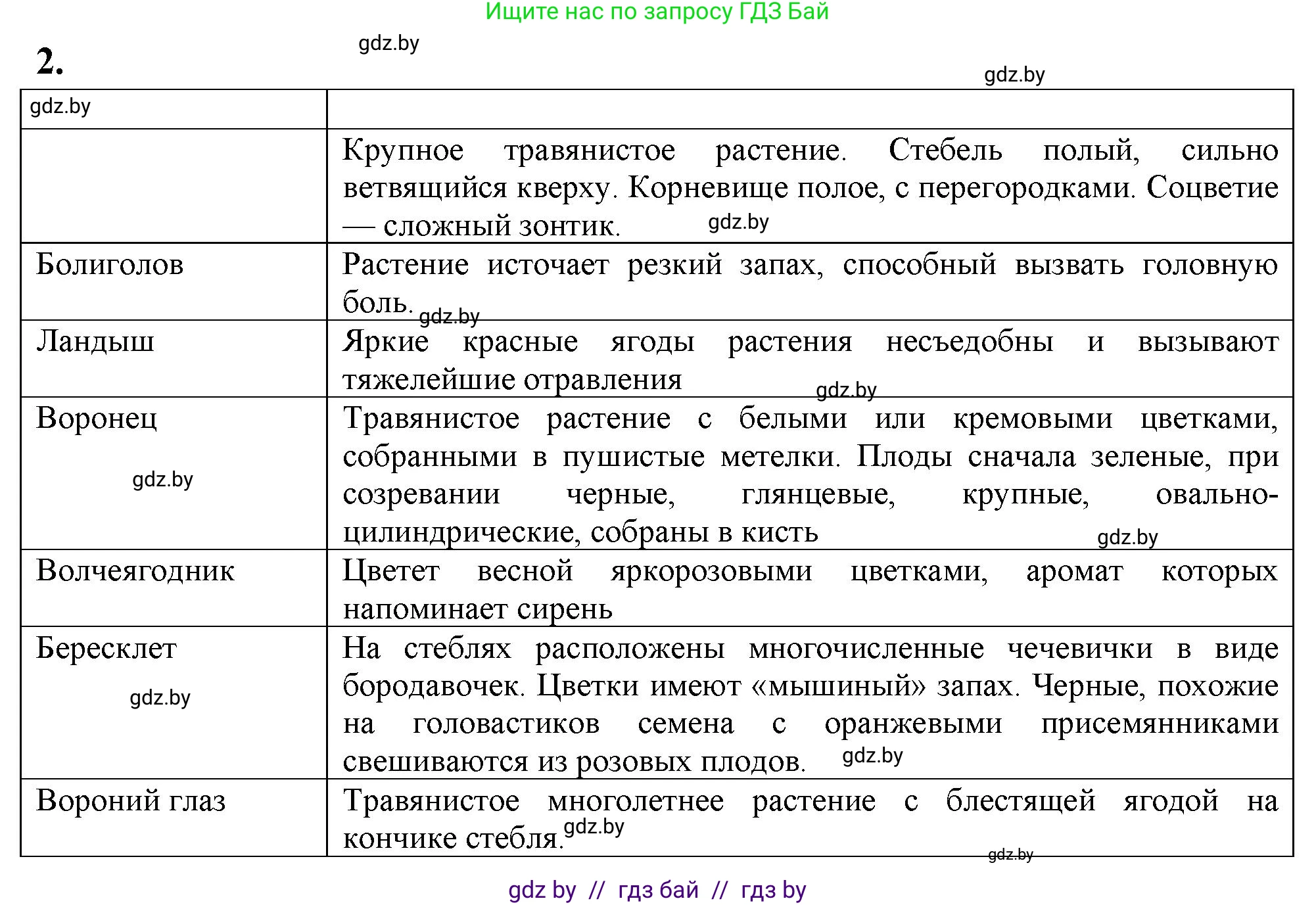Биология, 7 класс рабочая тетрадь, автор: Лисов Николай Дмитриевич, издательство Аверсэв, Минск, 2022, коричневого цвета, страница 89, номер 2, Решение