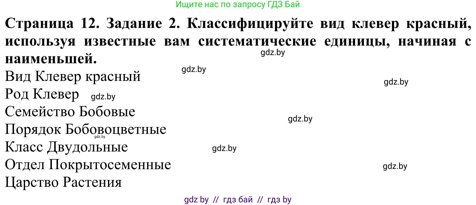 Биология, 8 класс Учебник, авторы: Бедарик Ирина Геннадьевна, Бедарик Александр Евгеньевич, Иванов Владимир Николаевич, издательство Адукацыя i выхаванне, Минск, 2023, зелёного цвета, страница 12, Решение