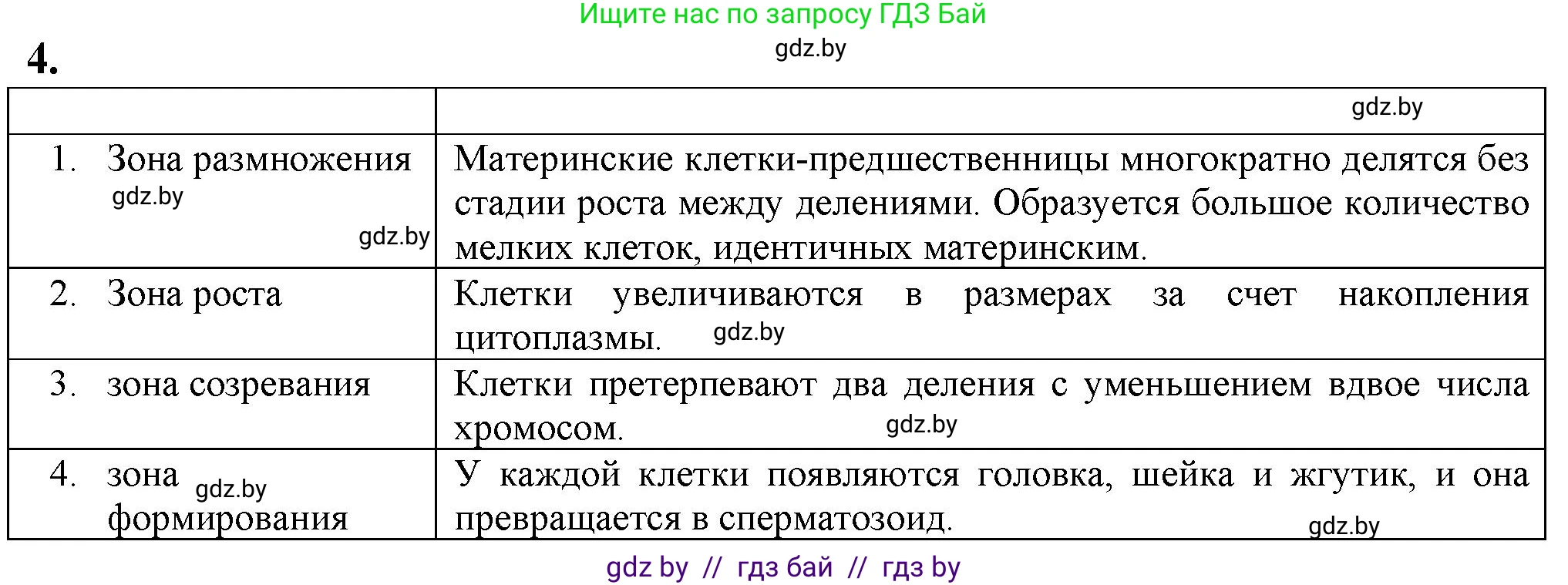 Биология, 10 класс рабочая тетрадь, авторы: Маглыш Сабина Степановна, Кравченко Вячеслав Анатольевич, издательство Аверсэв, Минск, 2021, страница 63, номер 4, Решение