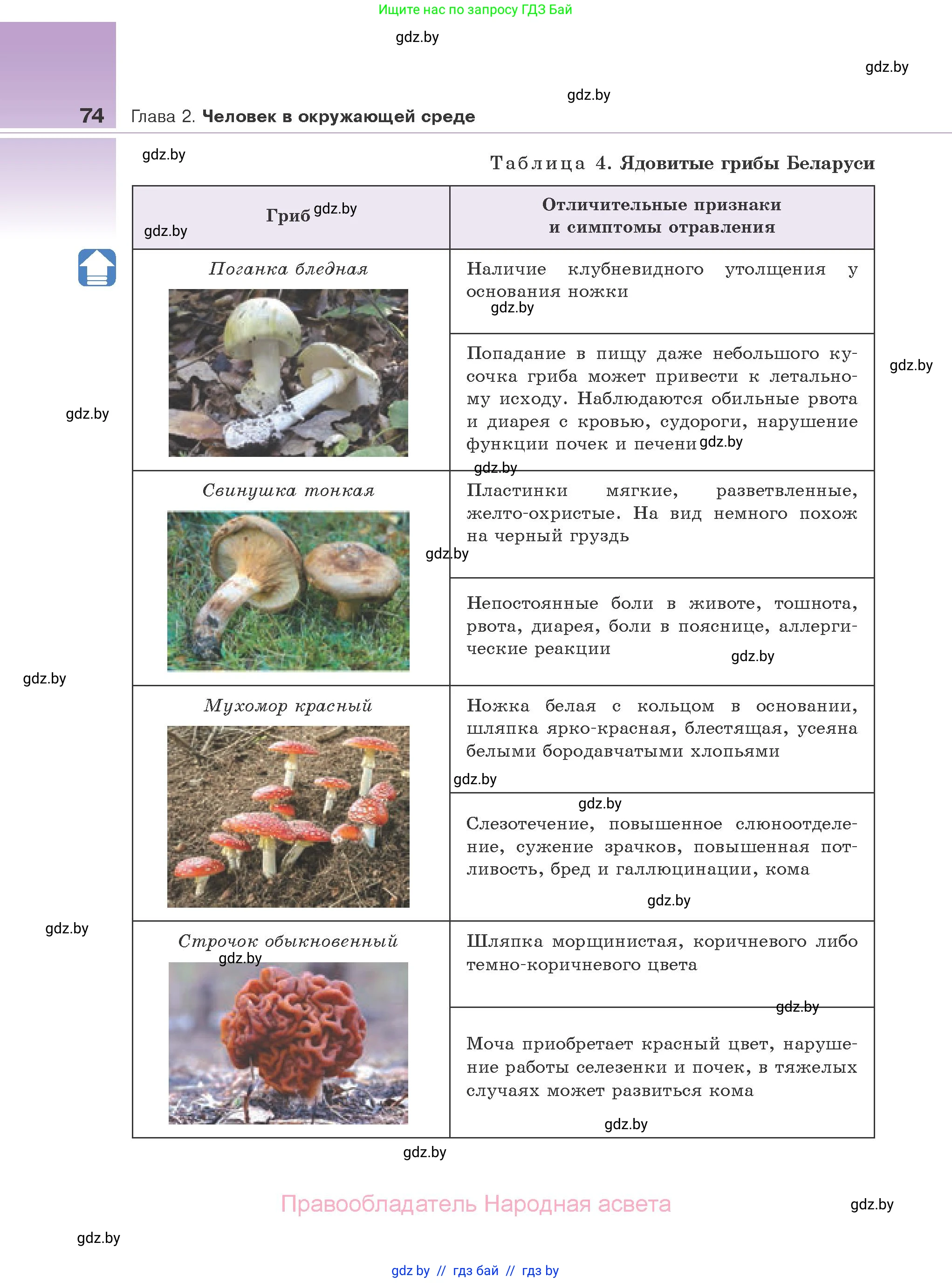 Биология, 10 класс Учебник, авторы: Маглыш Сабина Степановна, Кравченко Вячеслав Анатольевич, Довгун Татьяна Яновна, издательство Народная асвета, Минск, 2020, зелёного цвета, страница 74