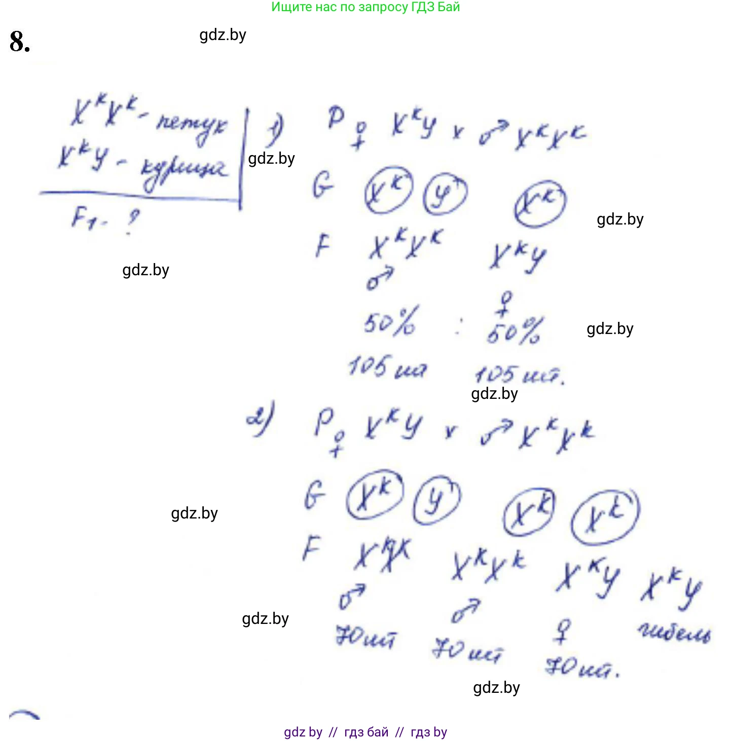 Биология, 11 класс Тетрадь для лабораторных и практических работ, автор: Хруцкая Тамара Викторовна, издательство Аверсэв, Минск, 2021, жёлтого цвета, страница 75, номер 8, Решение