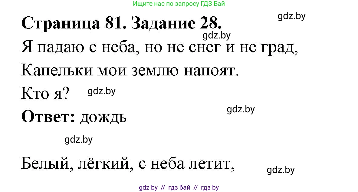 Человек и мир, 5 класс Практикум, авторы: Кольмакова Елена Генадьевна, Сарычева Ольга Владимировна, издательство Аверсэв, Минск, 2022, голубого цвета, страница 81, номер 28, Решение