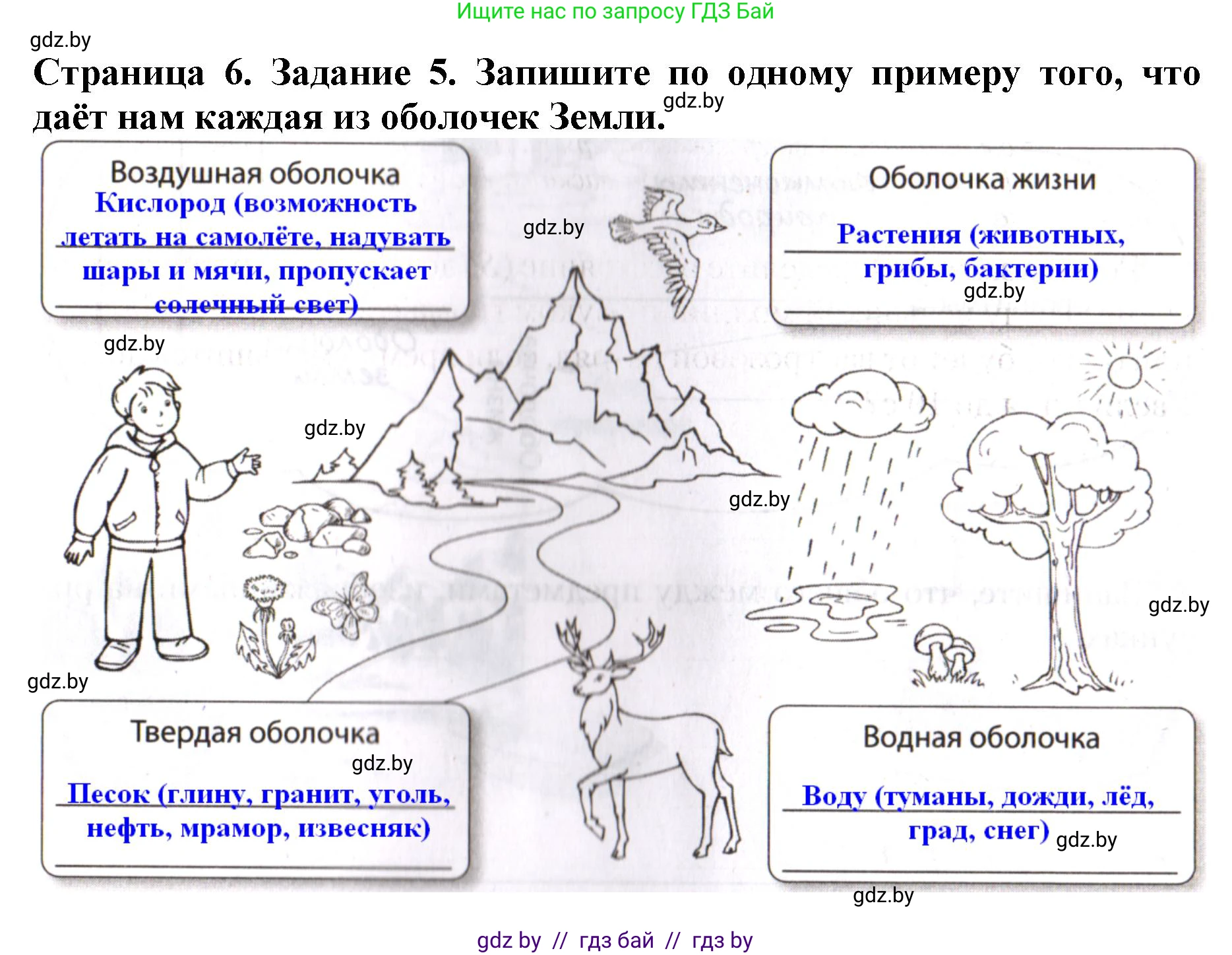 Человек и мир, 5 класс рабочая тетрадь, авторы: Лопух Пётр Степанович, Шкель Людмила Валерьевна, издательство Аверсэв, Минск, 2022, страница 6, номер 5, Решение