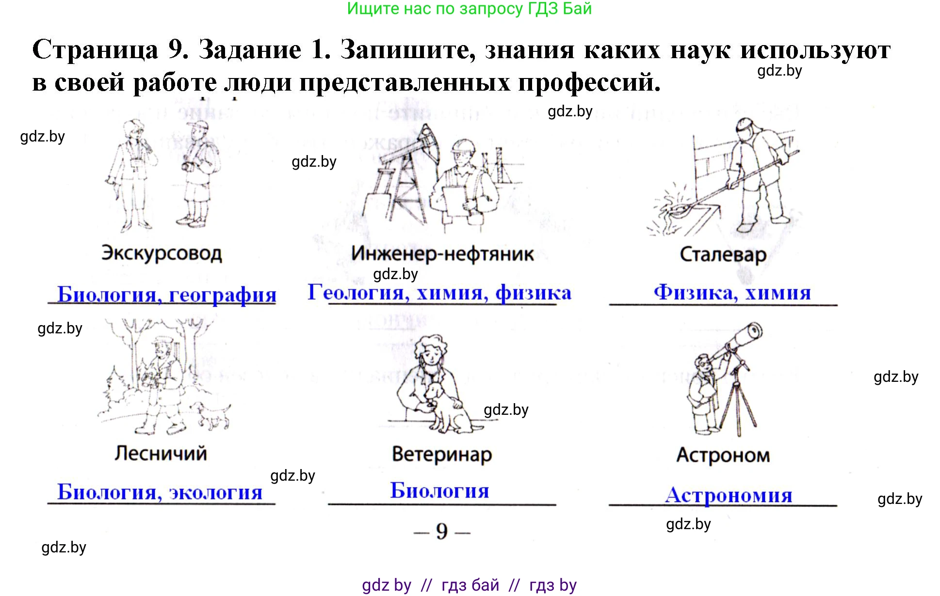 Человек и мир, 5 класс рабочая тетрадь, авторы: Лопух Пётр Степанович, Шкель Людмила Валерьевна, издательство Аверсэв, Минск, 2022, страница 9, номер 1, Решение