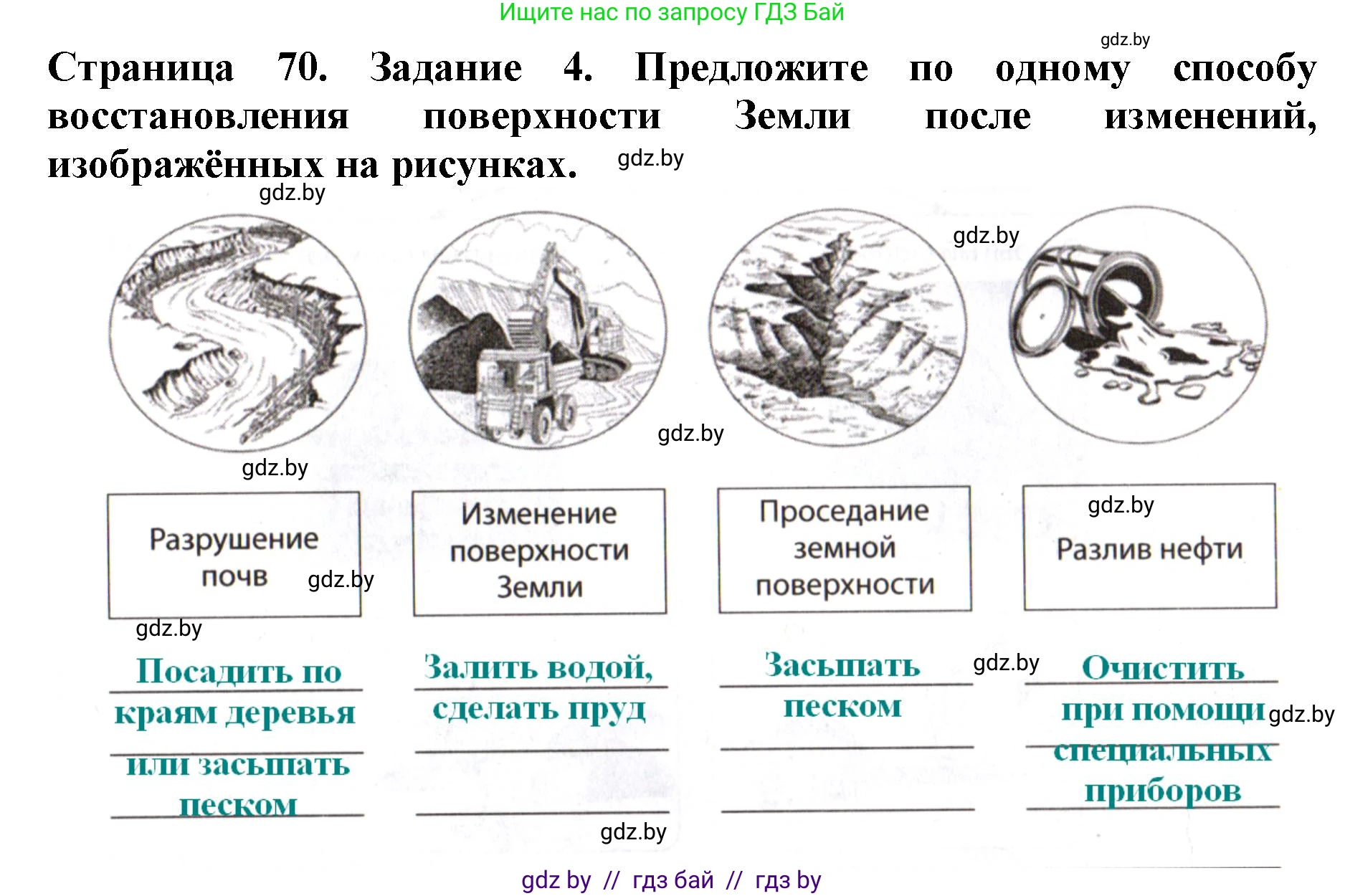 Человек и мир, 5 класс рабочая тетрадь, авторы: Лопух Пётр Степанович, Шкель Людмила Валерьевна, издательство Аверсэв, Минск, 2022, страница 70, номер 4, Решение