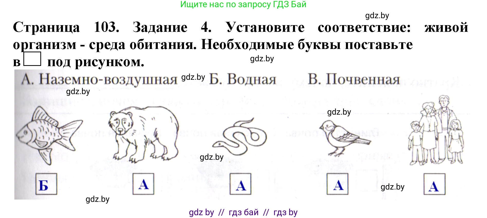 Человек и мир, 5 класс рабочая тетрадь, авторы: Лопух Пётр Степанович, Шкель Людмила Валерьевна, издательство Аверсэв, Минск, 2022, страница 103, номер 4, Решение