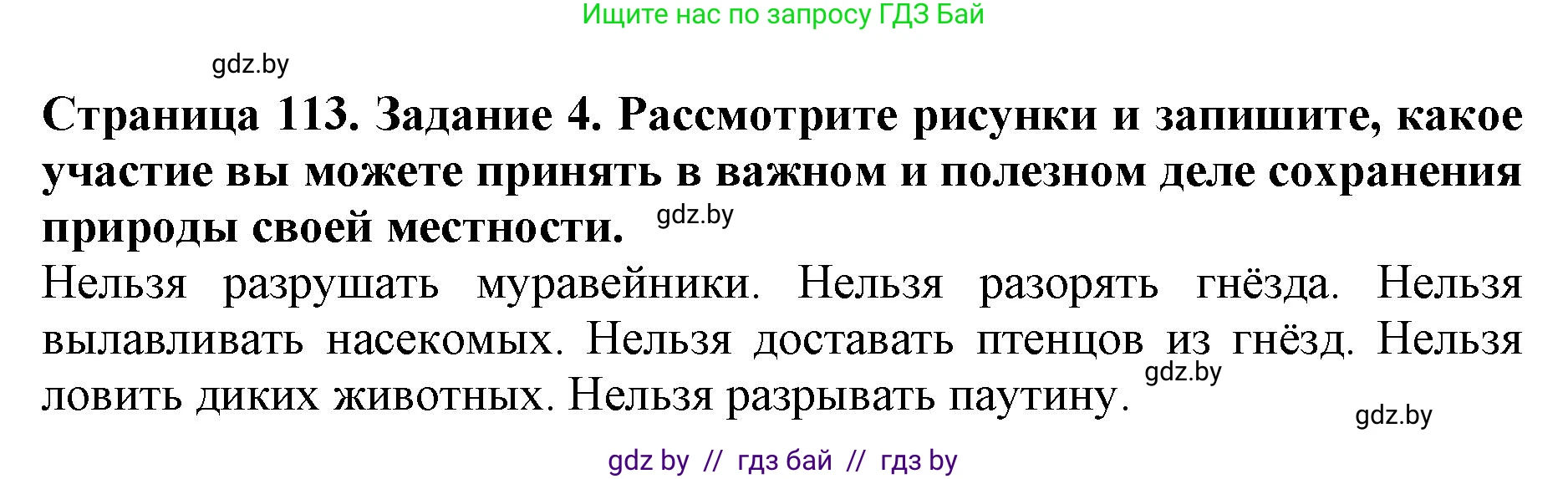 Человек и мир, 5 класс рабочая тетрадь, авторы: Лопух Пётр Степанович, Шкель Людмила Валерьевна, издательство Аверсэв, Минск, 2022, страница 113, номер 4, Решение