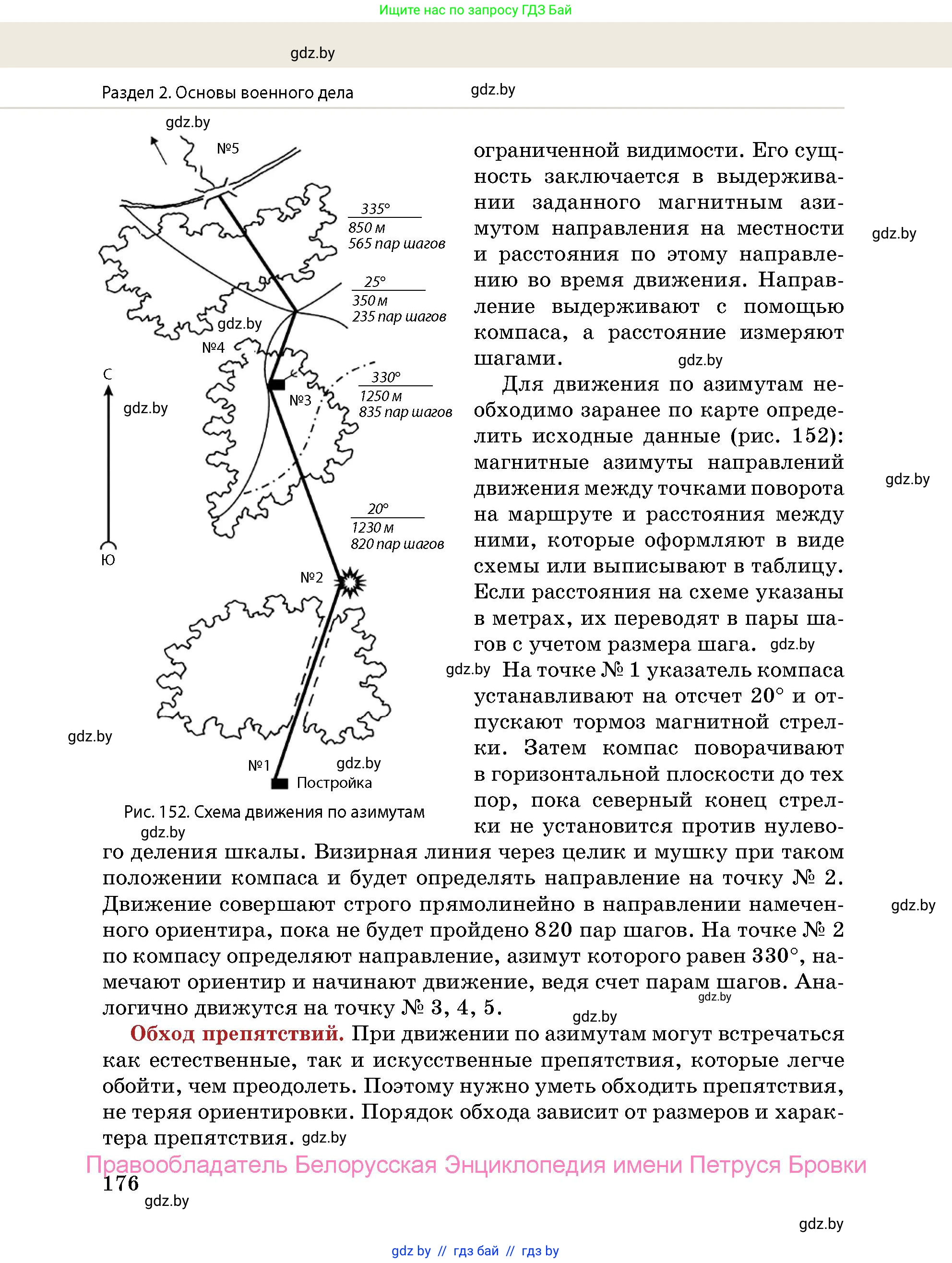допризывная подготовка, 10-11 класс Учебник, авторы: Драгунов Вадим Валерьевич, Богдан Василий Генрихович, Городниченко Александр Николаевич, Дроговоз И Г, Кирпичев С Н, Мирончук С П, Павлющик А А, Ржеутский Л Я, Савчанчик С А, Стринкевич А Л, Хатешев Н С, Шелудков И Г, Шуканов С В, издательство Белорусская Энциклопедия имени Петруся Бровки, Минск, 2019, страница 176