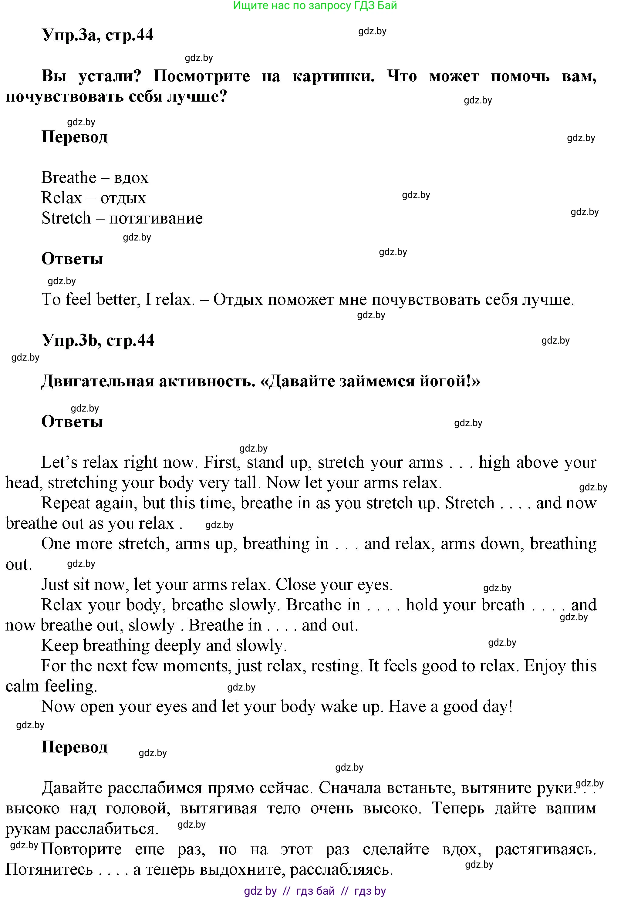 Английский язык (english), 5 класс Учебник, авторы: Демченко Наталья Валентиновна, Севрюкова Татьяна Юрьевна, Наумова Елена Георгиевна, Юхнель Наталья Валентиновна, Лапицкая Людмила Михайловна (Lapitskaya Ludmila), издательство Адукацыя i выхаванне, Минск, 2017, Часть ( Part) 1, страница 44, номер 3, Решение 1