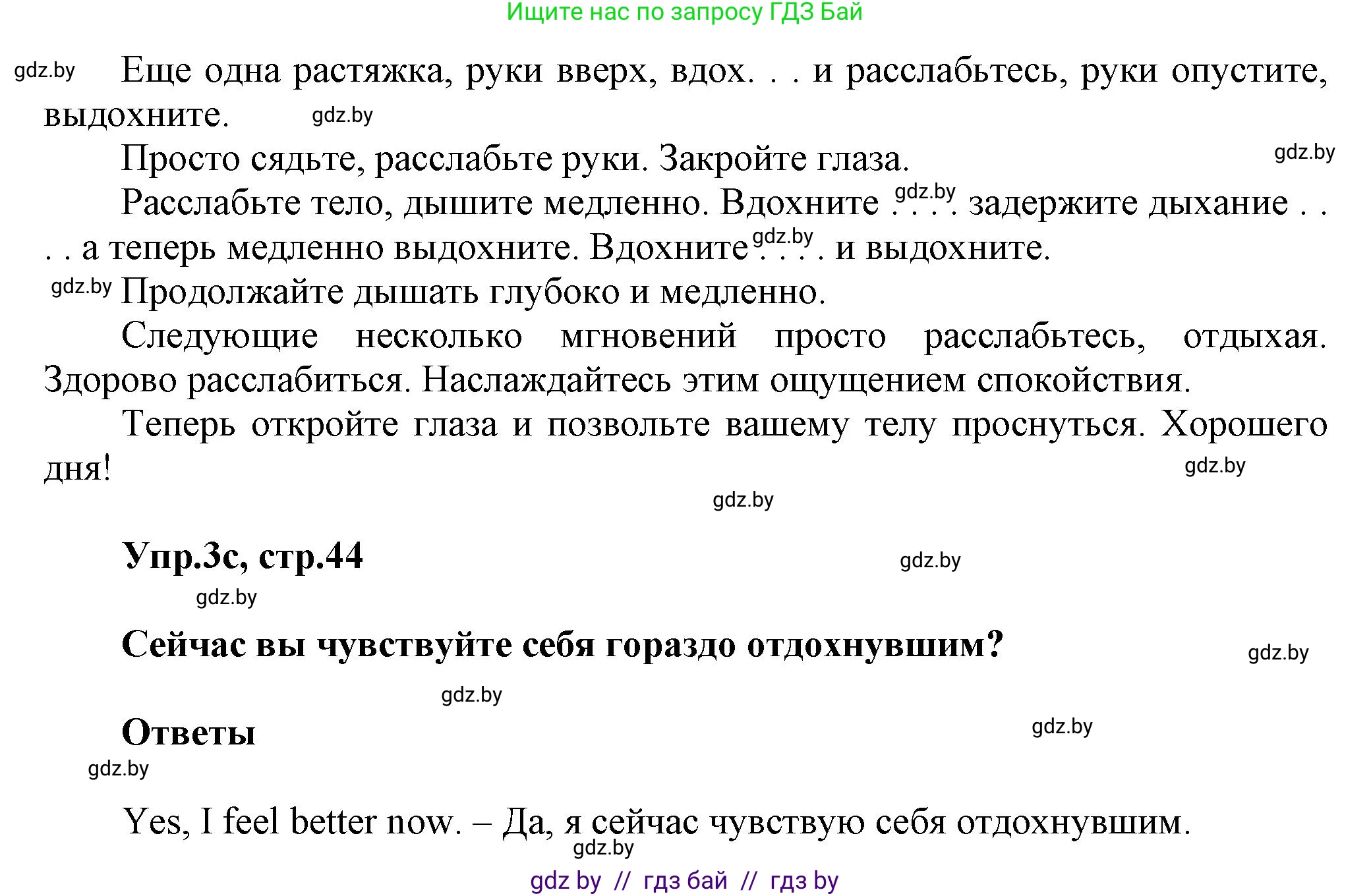 Английский язык (english), 5 класс Учебник, авторы: Демченко Наталья Валентиновна, Севрюкова Татьяна Юрьевна, Наумова Елена Георгиевна, Юхнель Наталья Валентиновна, Лапицкая Людмила Михайловна (Lapitskaya Ludmila), издательство Адукацыя i выхаванне, Минск, 2017, Часть ( Part) 1, страница 44, номер 3, Решение 1 (продолжение 2)