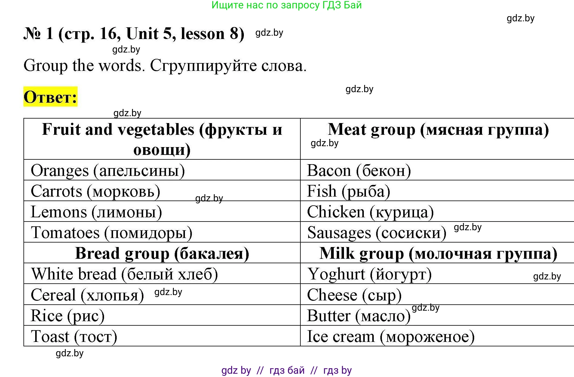 Английский язык (english), 5 класс Рабочая тетрадь (workbook), авторы: Лапицкая Людмила Михайловна (Lapitskaya Ludmila), Калишевич Алла Ивановна, Севрюкова Татьяна Юрьевна, Седунова Наталья Михайловна (Sedunova Natalia), издательство Аверсэв, Минск, 2020, оранжевого цвета, Часть 2, страница 16, номер 1, Решение