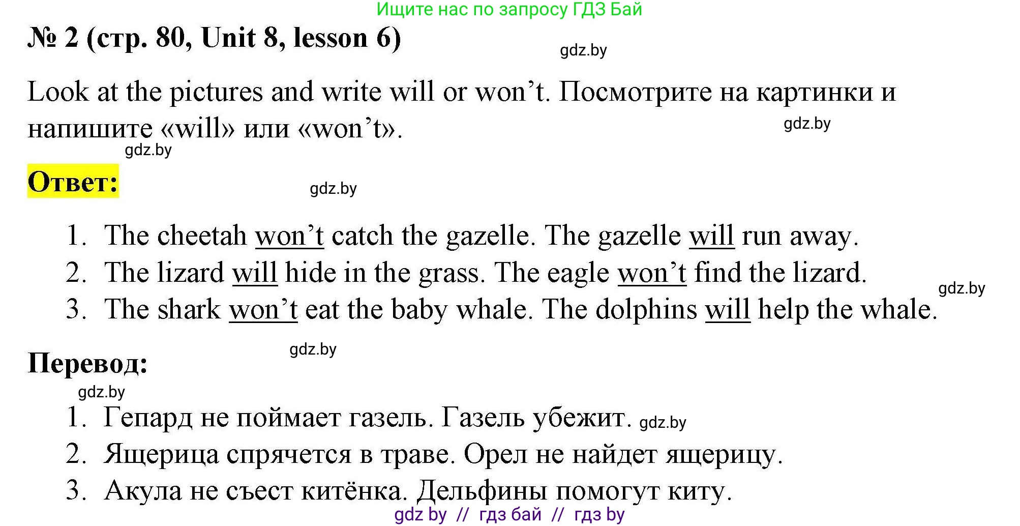Английский язык (english), 5 класс Рабочая тетрадь (workbook), авторы: Лапицкая Людмила Михайловна (Lapitskaya Ludmila), Калишевич Алла Ивановна, Севрюкова Татьяна Юрьевна, Седунова Наталья Михайловна (Sedunova Natalia), издательство Аверсэв, Минск, 2020, оранжевого цвета, Часть 2, страница 80, номер 2, Решение