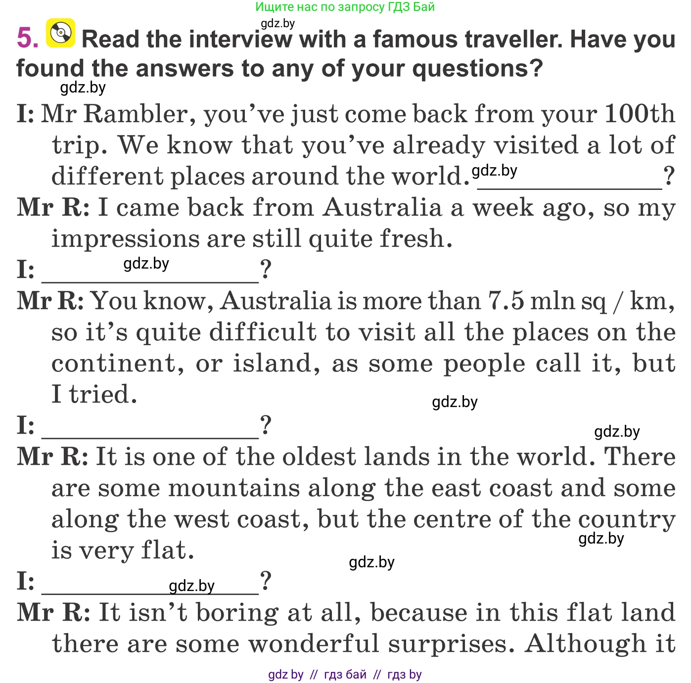 Английский язык (english), 6 класс Учебник, авторы: Демченко Наталья Валентиновна, Севрюкова Татьяна Юрьевна, Юхнель Наталья Валентиновна, Наумова Елена Георгиевна, Рыбалко О Н, Манешина А В, Маслёнченко Н А, издательство Вышэйшая школа, Минск, 2018, красного цвета, Часть 2, страница 69, номер 5, Условие