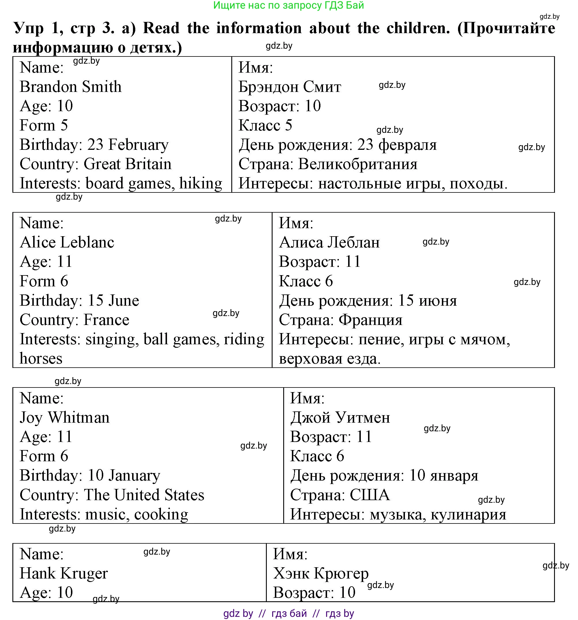 Английский язык (english), 6 класс Тетрадь по грамматике (grammar), авторы: Севрюкова Татьяна Юрьевна, Юхнель Наталья Валентиновна, Бушуева Эдите Владиславовна, издательство Аверсэв, Минск, 2022, зелёного цвета, страница 3, номер 1, Решение
