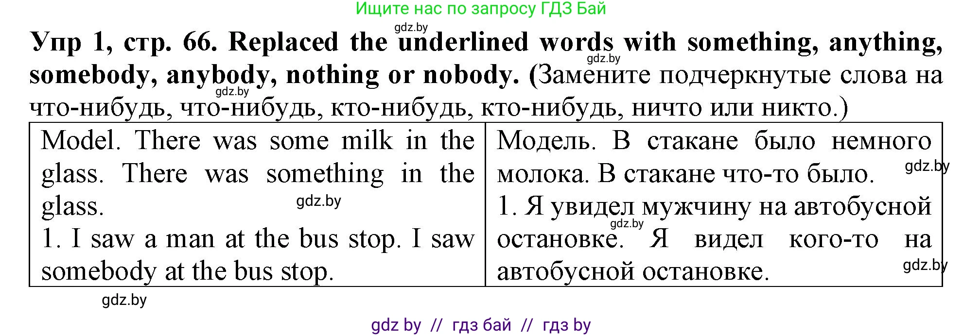 Английский язык (english), 6 класс Тетрадь по грамматике (grammar), авторы: Севрюкова Татьяна Юрьевна, Юхнель Наталья Валентиновна, Бушуева Эдите Владиславовна, издательство Аверсэв, Минск, 2022, зелёного цвета, страница 66, номер 1, Решение