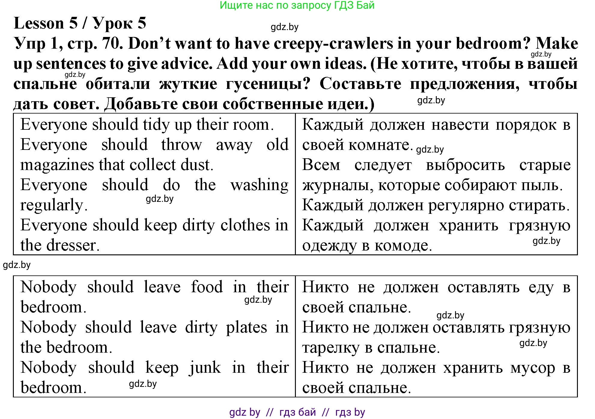 Английский язык (english), 6 класс Тетрадь по грамматике (grammar), авторы: Севрюкова Татьяна Юрьевна, Юхнель Наталья Валентиновна, Бушуева Эдите Владиславовна, издательство Аверсэв, Минск, 2022, зелёного цвета, страница 70, номер 1, Решение