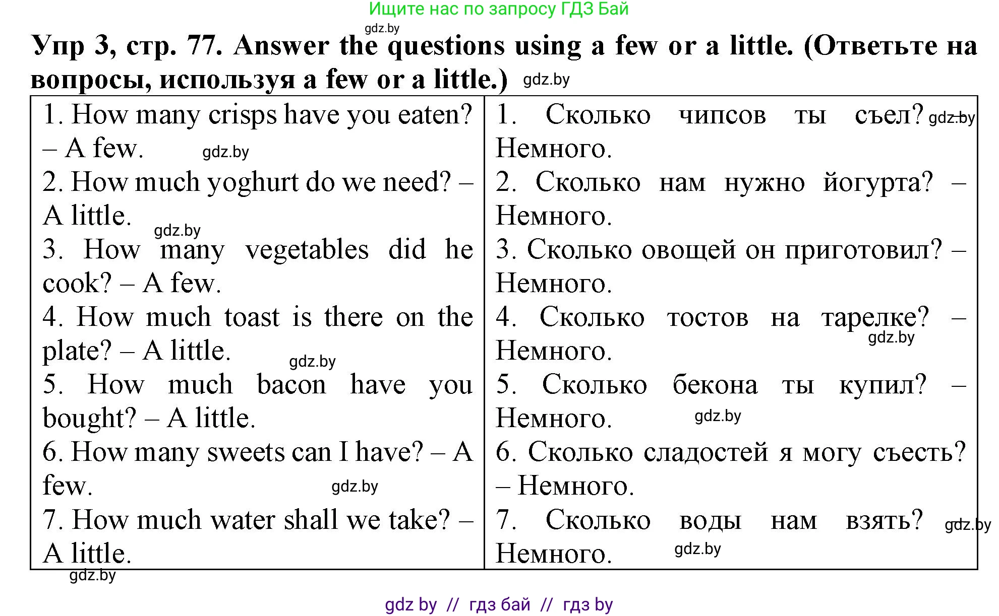 Английский язык (english), 6 класс Тетрадь по грамматике (grammar), авторы: Севрюкова Татьяна Юрьевна, Юхнель Наталья Валентиновна, Бушуева Эдите Владиславовна, издательство Аверсэв, Минск, 2022, зелёного цвета, страница 77, номер 3, Решение