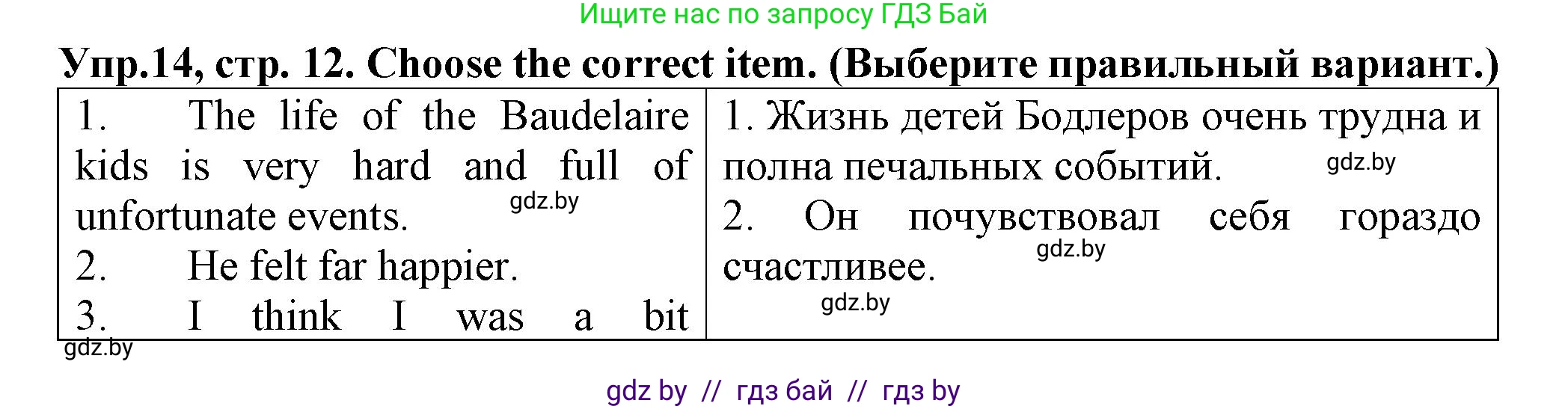 Английский язык (english), 7 класс Тетрадь по грамматике (grammar), авторы: Севрюкова Татьяна Юрьевна, Бушуева Эдите Владиславовна, Юхнель Наталья Валентиновна, издательство Аверсэв, Минск, 2023, страница 12, номер 14, Решение