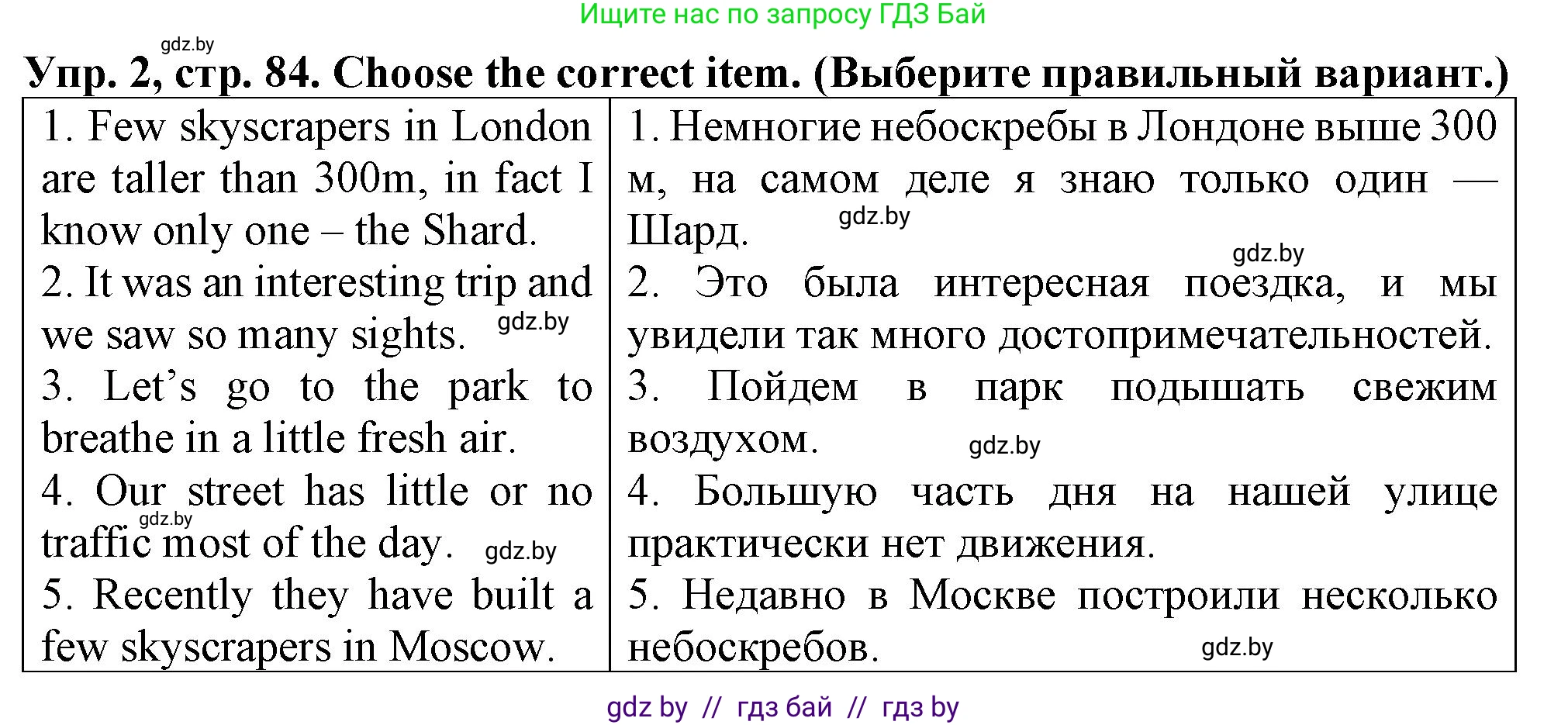 Английский язык (english), 7 класс Тетрадь по грамматике (grammar), авторы: Севрюкова Татьяна Юрьевна, Бушуева Эдите Владиславовна, Юхнель Наталья Валентиновна, издательство Аверсэв, Минск, 2023, страница 84, номер 2, Решение