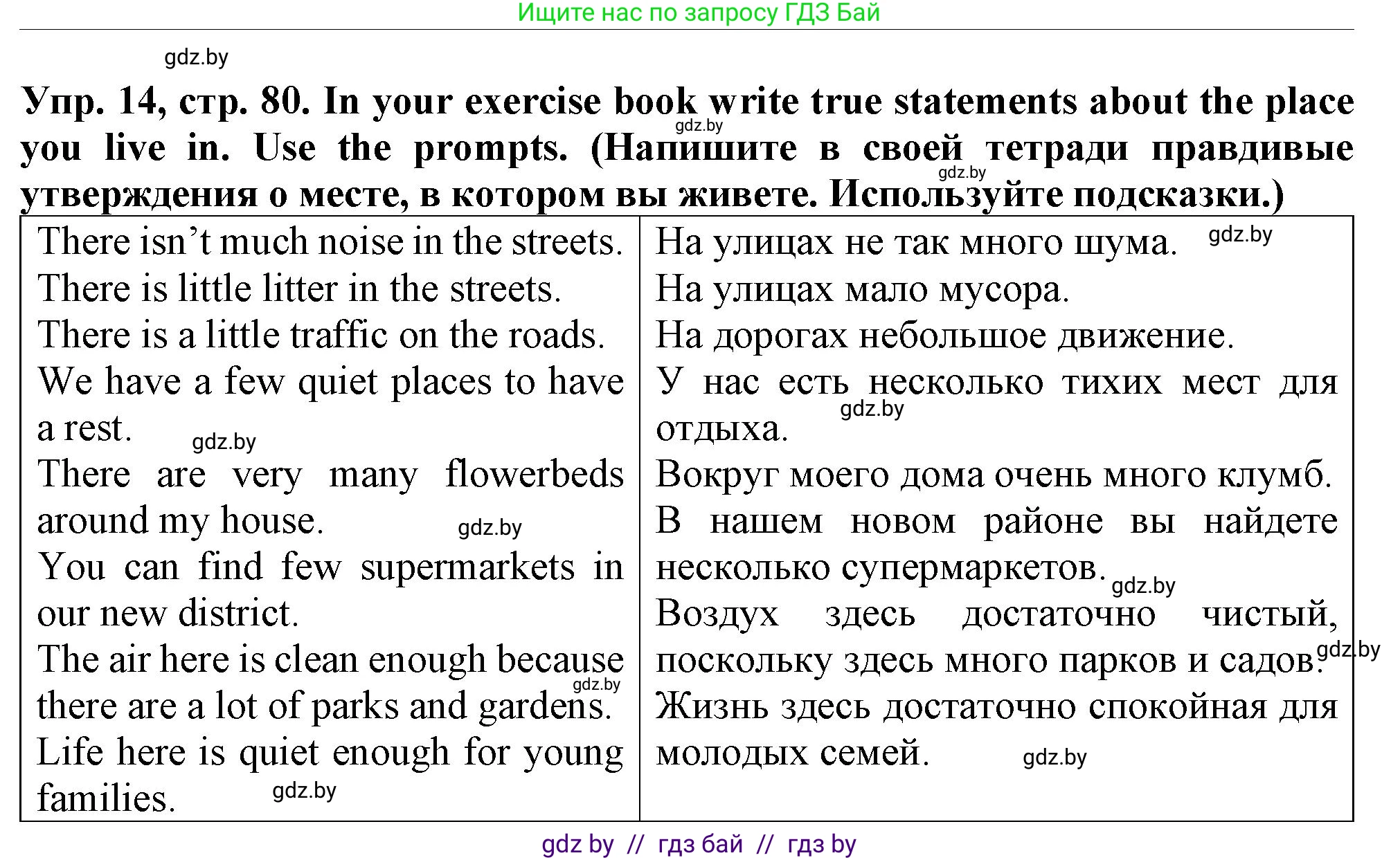Английский язык (english), 7 класс Тетрадь по грамматике (grammar), авторы: Севрюкова Татьяна Юрьевна, Бушуева Эдите Владиславовна, Юхнель Наталья Валентиновна, издательство Аверсэв, Минск, 2023, страница 80, номер 14, Решение