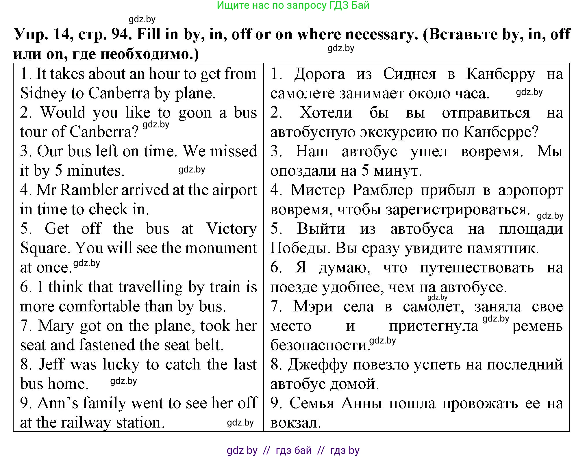 Английский язык (english), 7 класс Тетрадь по грамматике (grammar), авторы: Севрюкова Татьяна Юрьевна, Бушуева Эдите Владиславовна, Юхнель Наталья Валентиновна, издательство Аверсэв, Минск, 2023, страница 94, номер 14, Решение