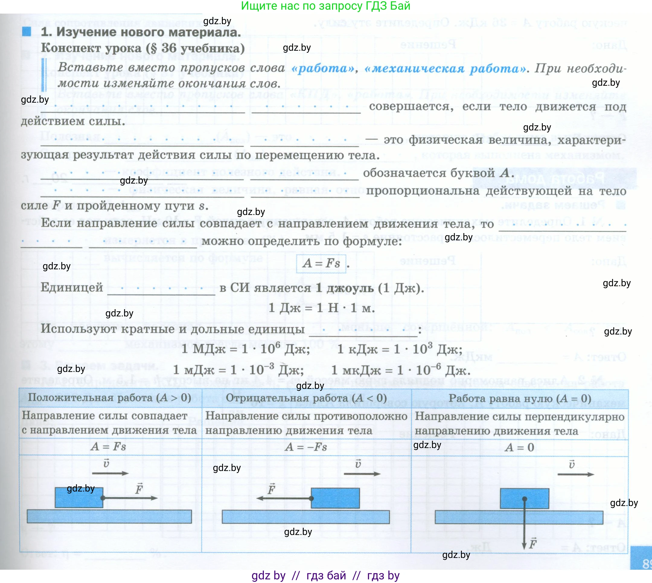 Физика, 7 класс обучающая тетрадь, авторы: Шабусов Анатолий Константинович, Дубина Максим Викторович, Батурчик Борис Петрович, издательство Новое знание, Минск, 2021, жёлтого цвета, страница 89, номер 1, Условие