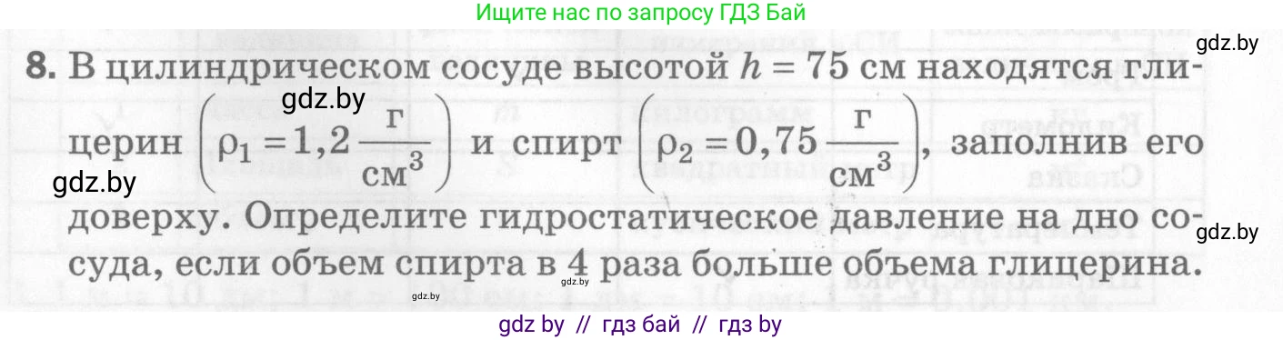 Физика, 7 класс Самостоятельные и контрольные работы, автор: Шабусов Анатолий Константинович, издательство Новое знание, Минск, 2021, салатового цвета, страница 77, номер 8, Условие