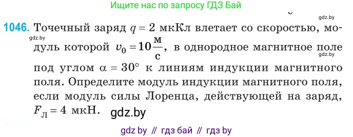 Физика, 10 класс Сборник задач, авторы: Дорофейчик Владимир Владимирович, Белая Ольга Николаевна, издательство Национальный институт образования, Минск, 2022, страница 236, номер 1046, Условие