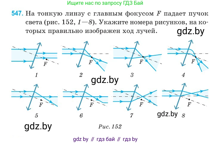 Физика, 11 класс Сборник задач, авторы: Дорофейчик Владимир Владимирович, Силенков Михаил Анатольевич, издательство Национальный институт образования, Минск, 2023, страница 166, номер 547, Условие