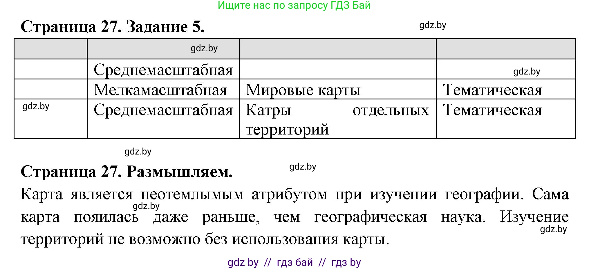 География, 6 класс рабочая тетрадь, авторы: Кольмакова Елена Генадьевна, Пикулик Валентина Владимировна, издательство Аверсэв, Минск, 2022, бирюзового цвета, страница 27, номер 5, Решение