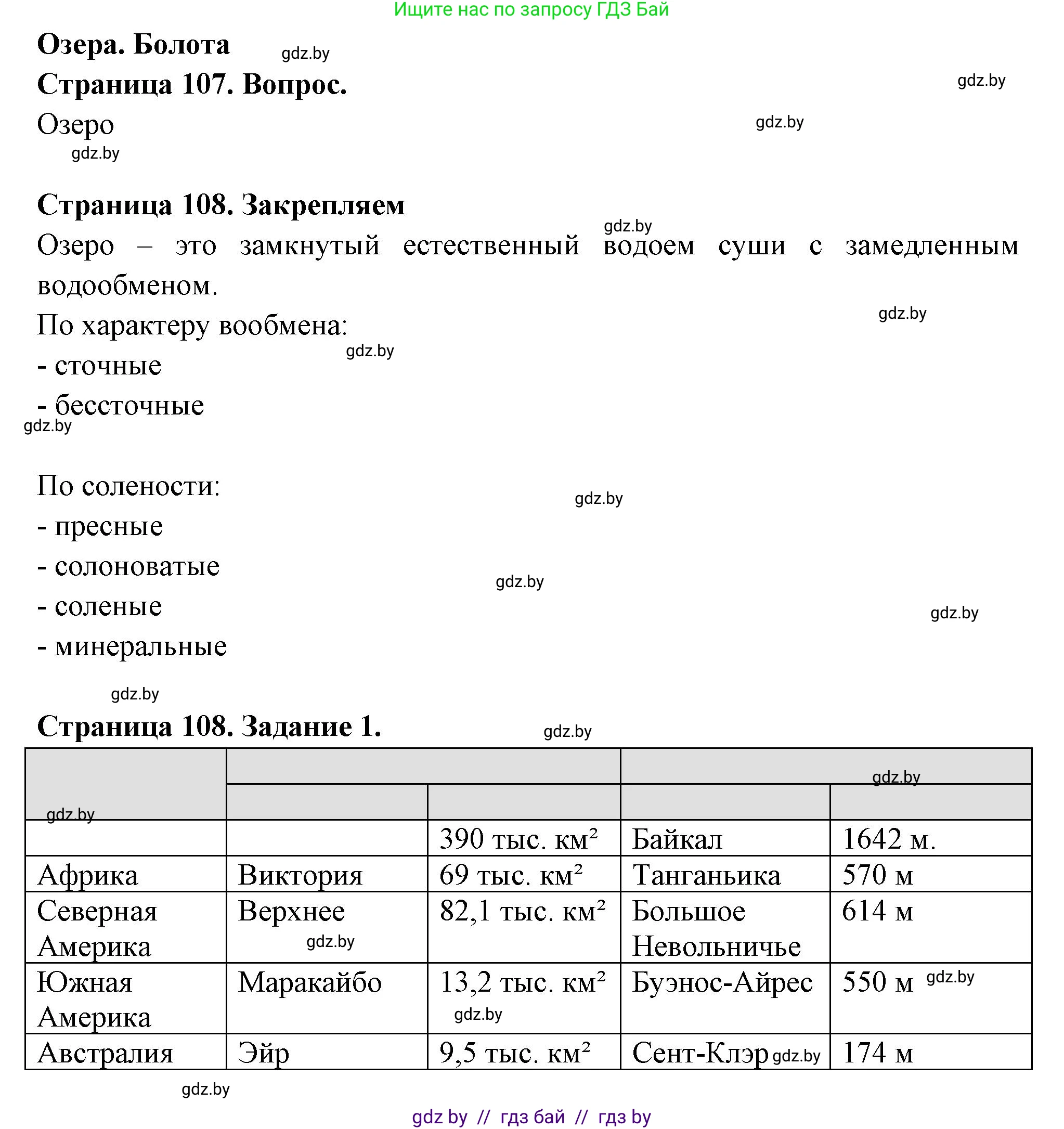 География, 6 класс рабочая тетрадь, авторы: Кольмакова Елена Генадьевна, Пикулик Валентина Владимировна, издательство Аверсэв, Минск, 2022, бирюзового цвета, страница 108, номер 1, Решение