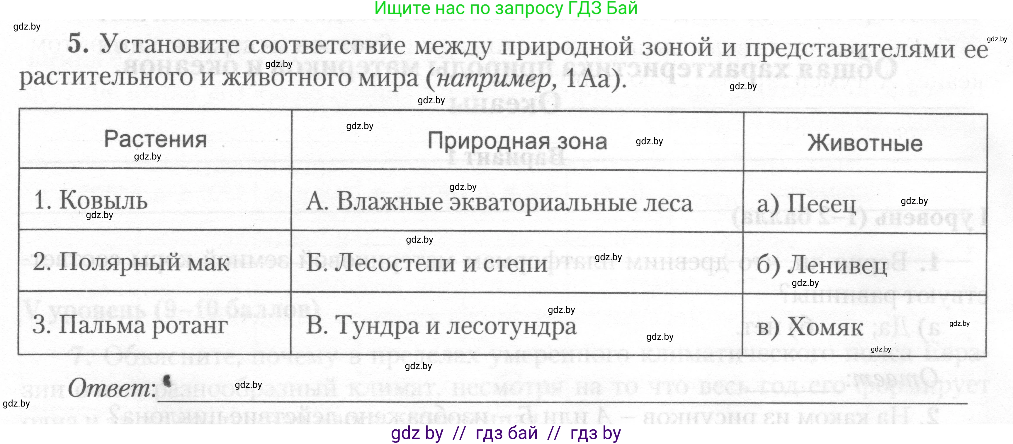 География, 7 класс тетрадь для практических и самостоятельных работ, авторы: Метельский Юрий Михайлович, Чайковская Людмила Ивановна, издательство Сэр-Вит, Минск, 2023, бирюзового цвета, страница 22, номер 5, Условие