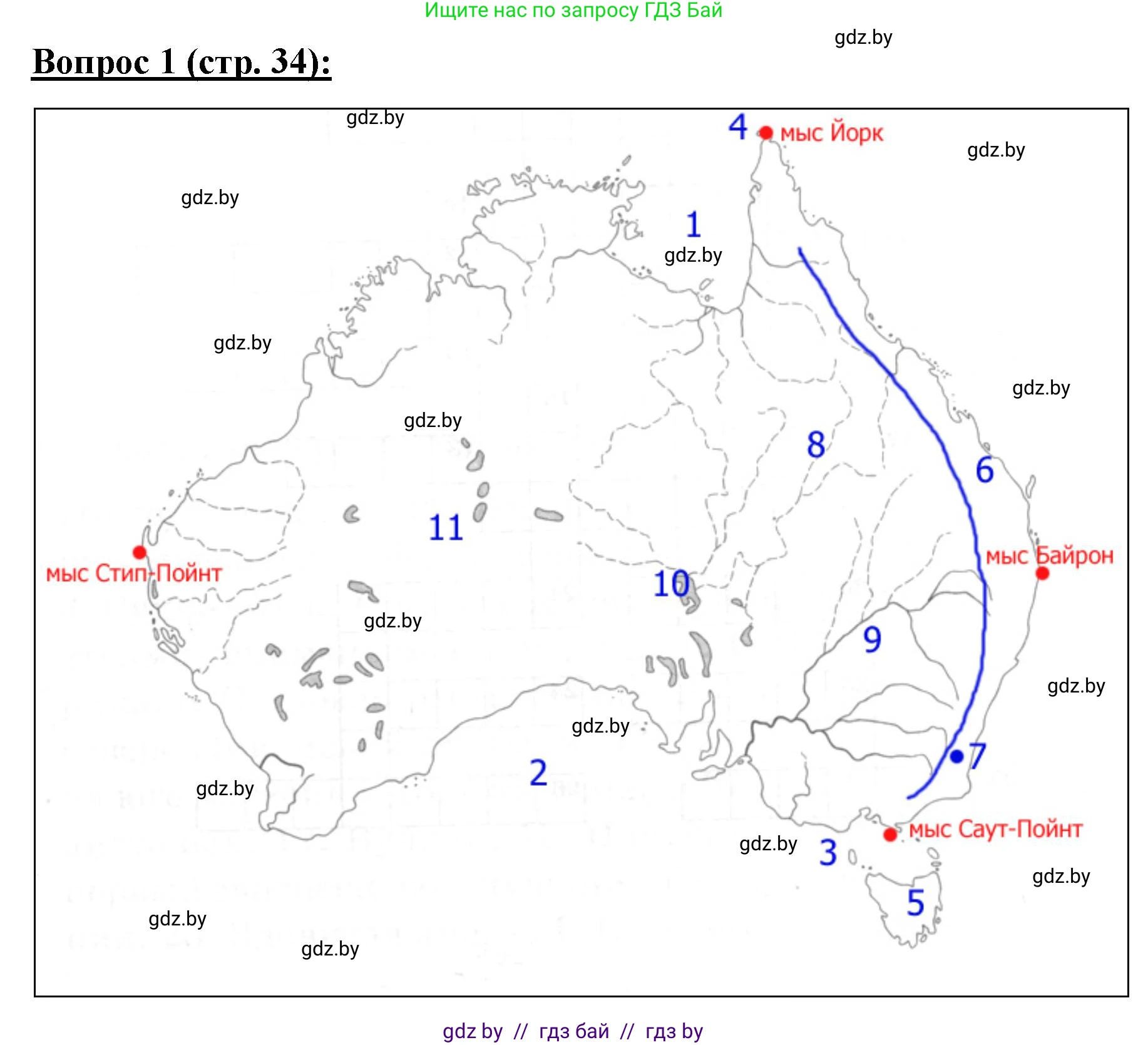 География, 7 класс Тетрадь для практических работ и индивидуальных заданий, авторы: Витченко Александр Николаевич, Станкевич Наталья Григорьевна, издательство Аверсэв, Минск, 2022, страница 34, номер 1, Решение