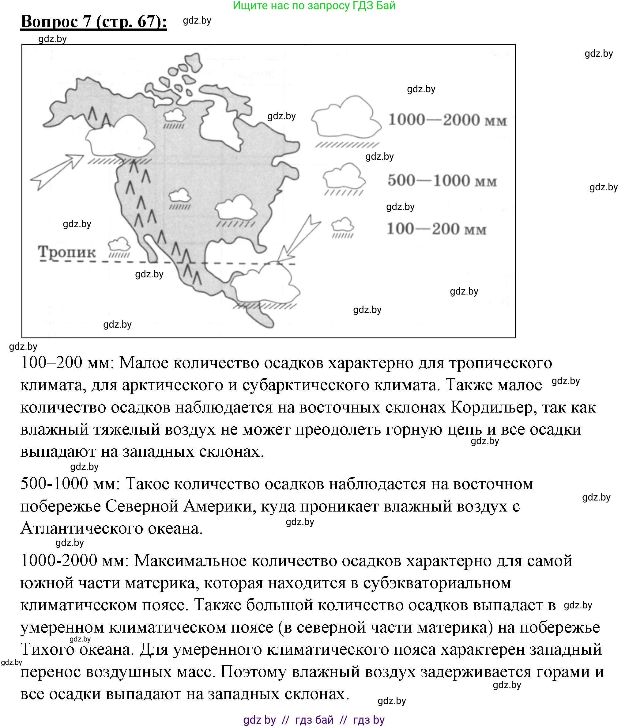 География, 7 класс Тетрадь для практических работ и индивидуальных заданий, авторы: Витченко Александр Николаевич, Станкевич Наталья Григорьевна, издательство Аверсэв, Минск, 2022, страница 67, номер 7, Решение