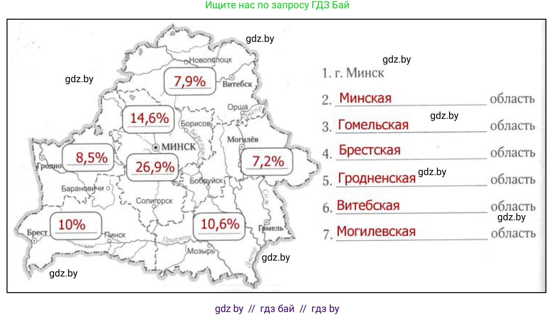 География, 9 класс рабочая тетрадь, авторы: Брилевский Михаил Николаевич, Климович Алеся Владимировна, издательство Белкартография, Минск, 2021, бирюзового цвета, страница 60, номер 4, Решение (продолжение 2)