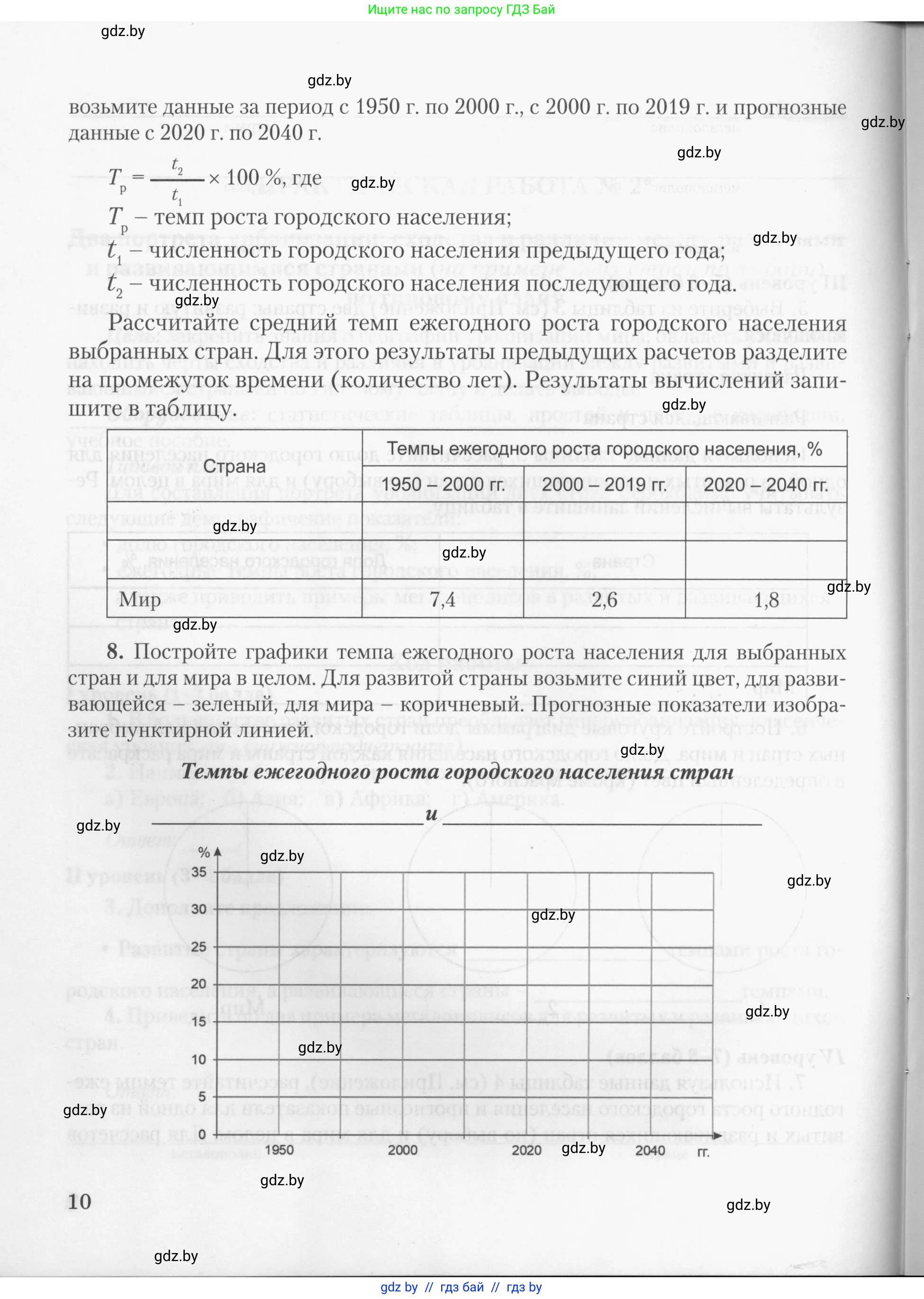 География, 10 класс тетрадь для практических и самостоятельных работ, автор: Метельский Юрий Михайлович, издательство Сэр-Вит, Минск, 2020, салатового цвета, страница 10
