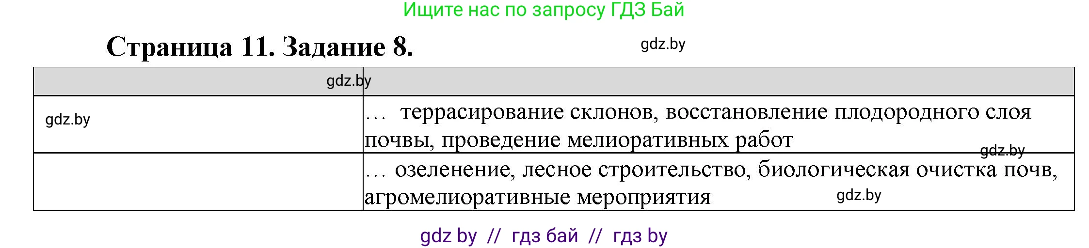 География, 11 класс Тетрадь для практических работ и индивидуальных заданий, авторы: Витченко Александр Николаевич, Антипова Екатерина Анатольевна, Станкевич Наталья Григорьевна, издательство Аверсэв, Минск, 2022, страница 11, номер 8*, Решение