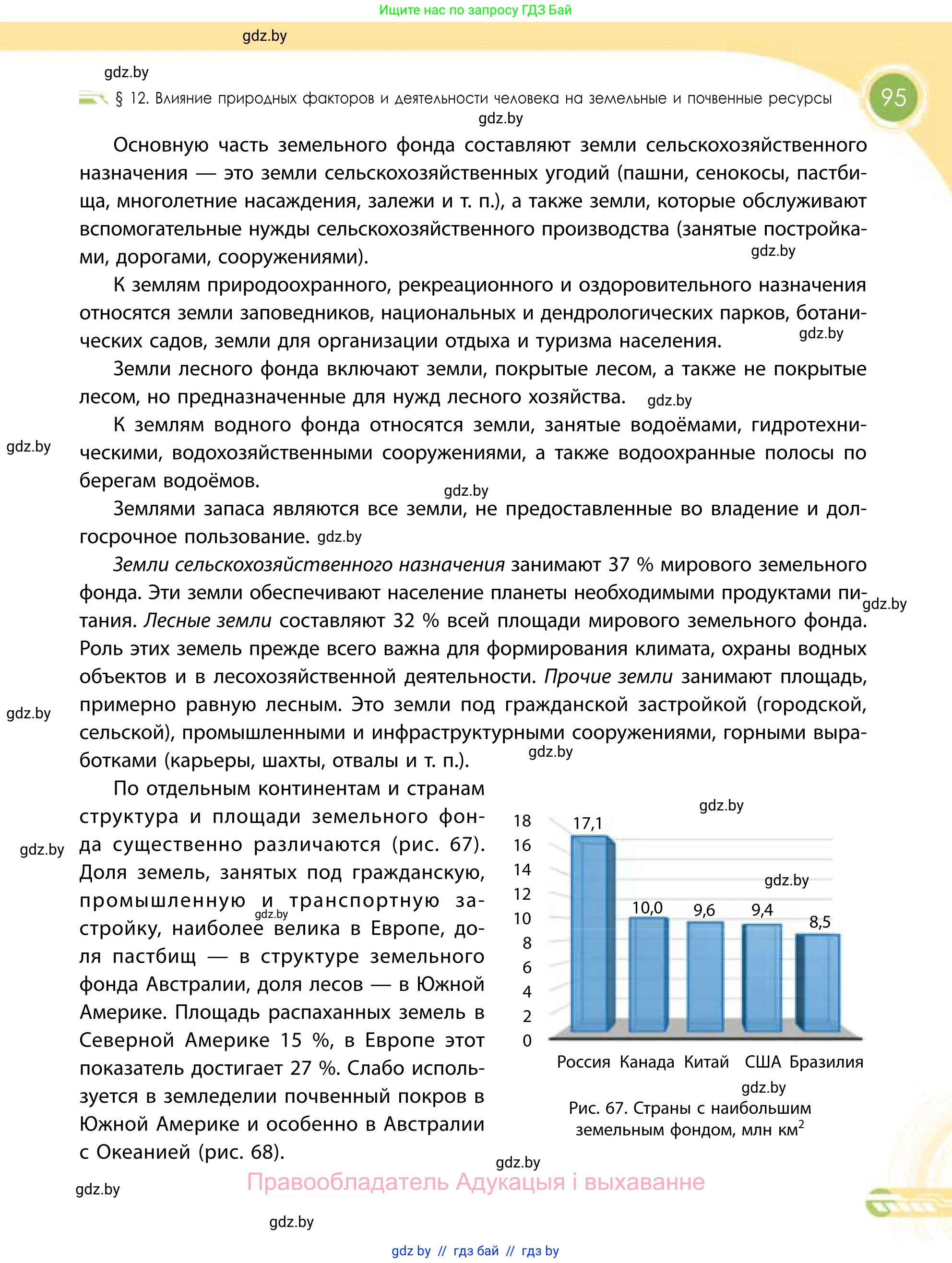 География, 11 класс Учебник, авторы: Витченко Александр Николаевич, Антипова Екатерина Анатольевна, Гузова Ольга Николаевна, издательство Адукацыя i выхаванне, Минск, 2021, страница 95