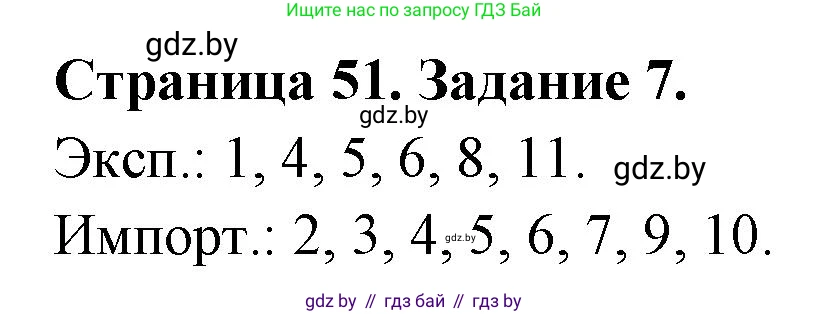 География, 8 класс Тетрадь для практических работ и индивидуальных заданий, авторы: Витченко Александр Николаевич, Антипова Екатерина Анатольевна, Станкевич Наталья Григорьевна, издательство Аверсэв, Минск, 2024, страница 51, номер 7, Решение