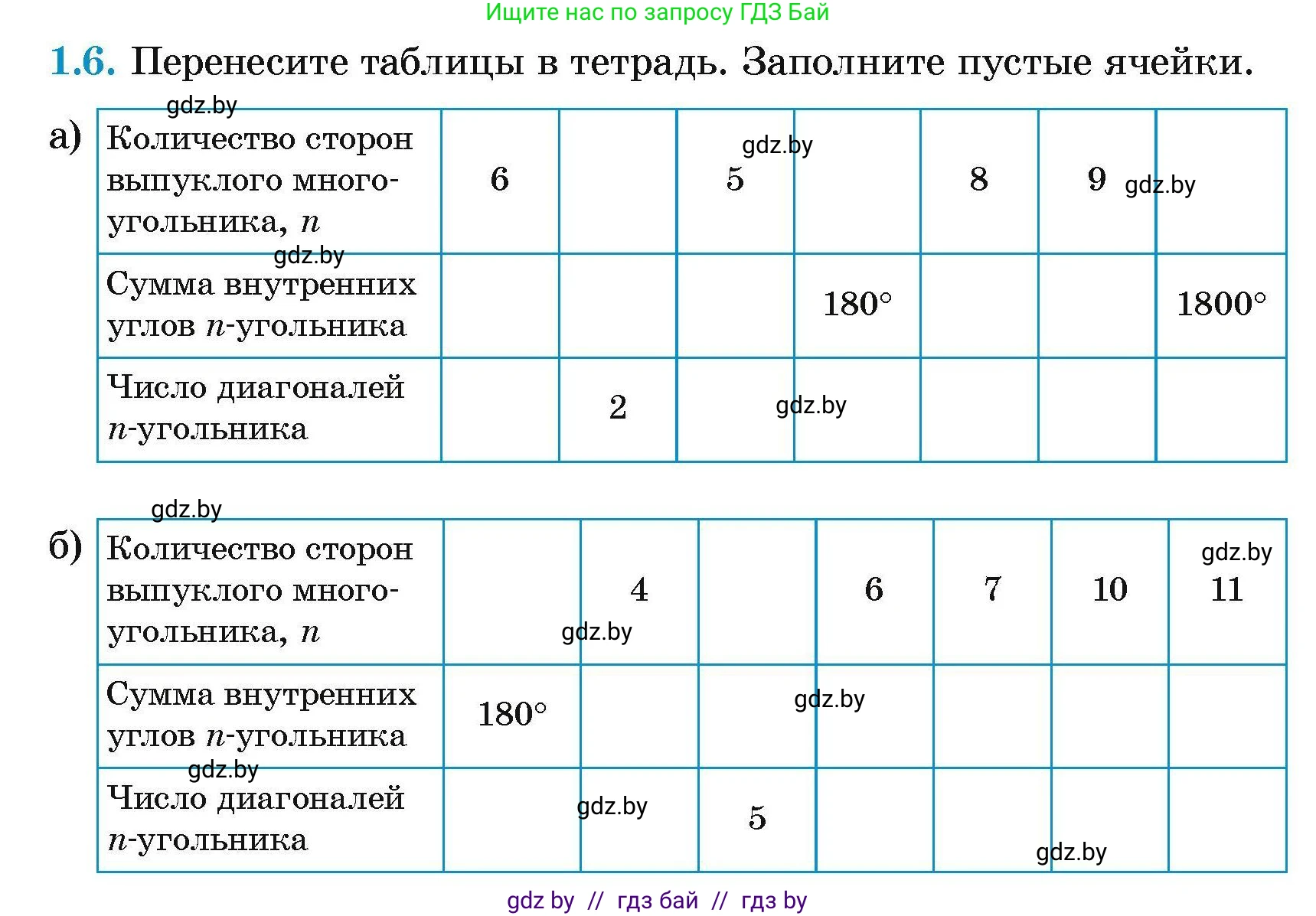Геометрия, 7-9 класс Сборник задач, авторы: Кононов Сергей Гаврилович, Адамович Тамара Антоновна, Ефимцева Ирина Валерьяновна, Ячейко Таиса Владимировна, издательство Народная асвета, Минск, 2023, страница 56, номер 1.6, Условие