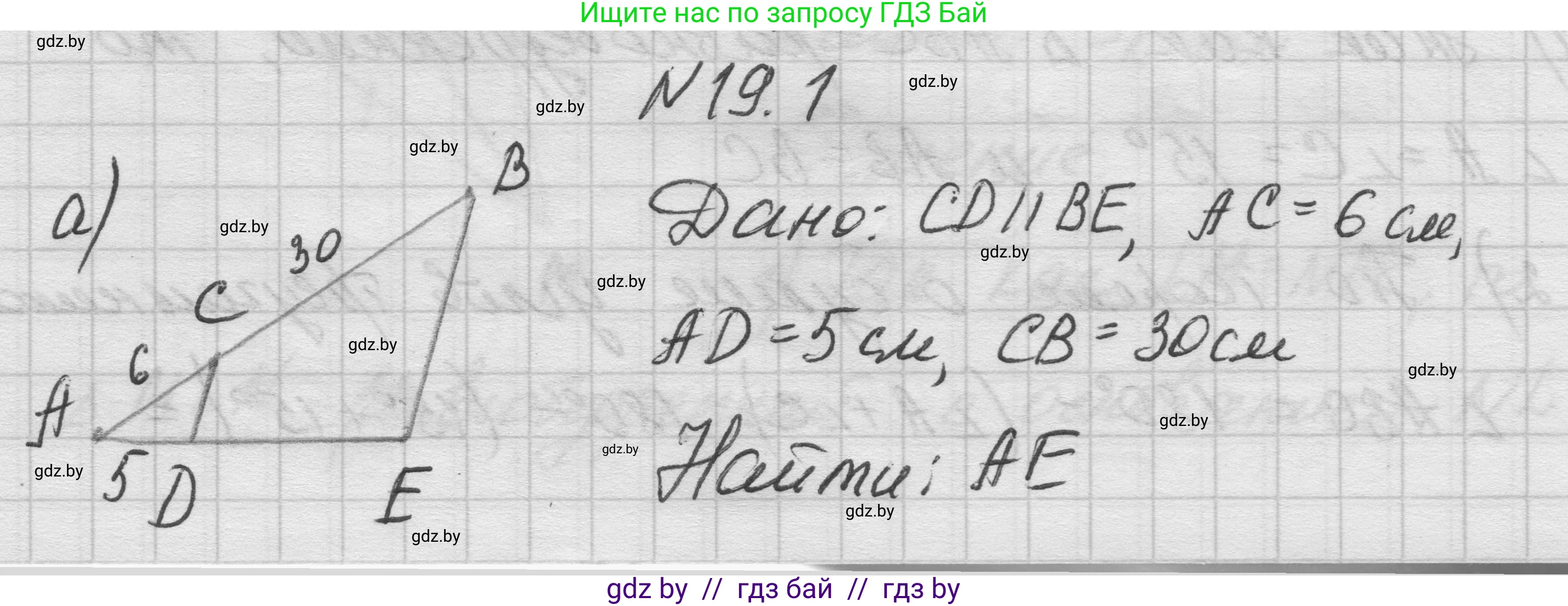 Геометрия, 7-9 класс Сборник задач, авторы: Кононов Сергей Гаврилович, Адамович Тамара Антоновна, Ефимцева Ирина Валерьяновна, Ячейко Таиса Владимировна, издательство Народная асвета, Минск, 2023, страница 100, номер 19.1, Решение 1