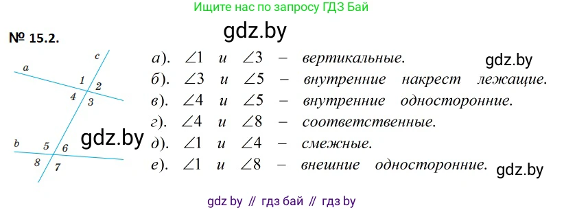 Геометрия, 7-9 класс Сборник задач, авторы: Кононов Сергей Гаврилович, Адамович Тамара Антоновна, Ефимцева Ирина Валерьяновна, Ячейко Таиса Владимировна, издательство Народная асвета, Минск, 2023, страница 32, номер 15.2, Решение 2
